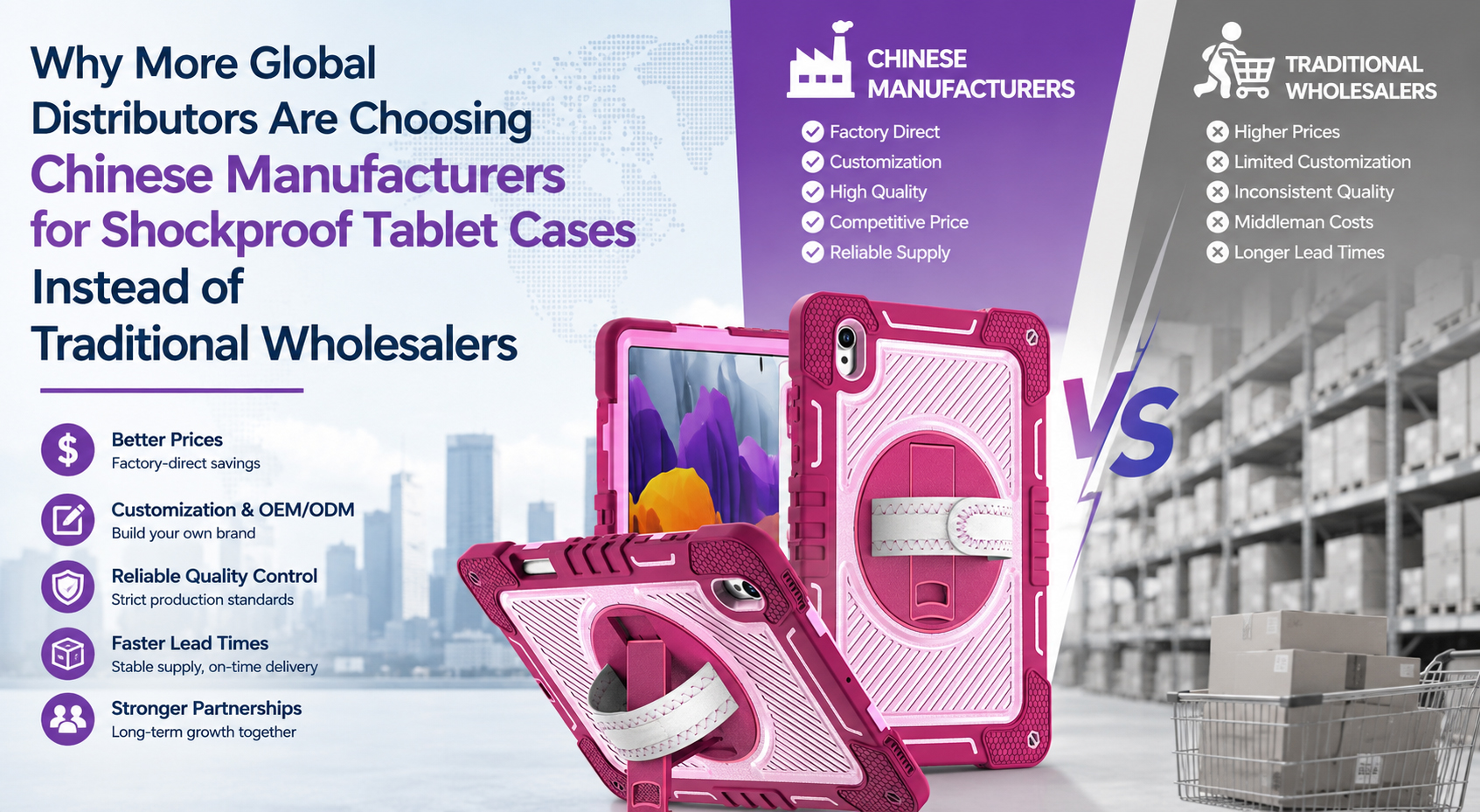 Why More Global Distributors Are Choosing Chinese Manufacturers for Shockproof Tablet Cases Instead of Traditional Wholesalers