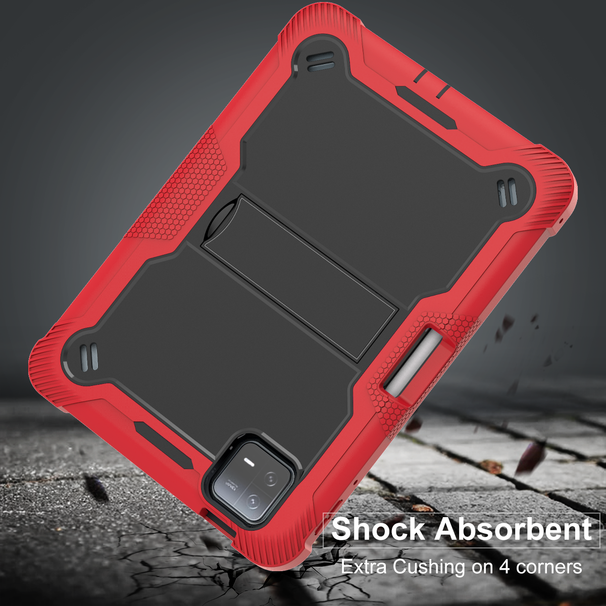 TOZIZO Rose Gold Shockproof Tablet Case for Xiaomi Pad 6 / Pro – Elegant Kid-Friendly Kickstand Armor