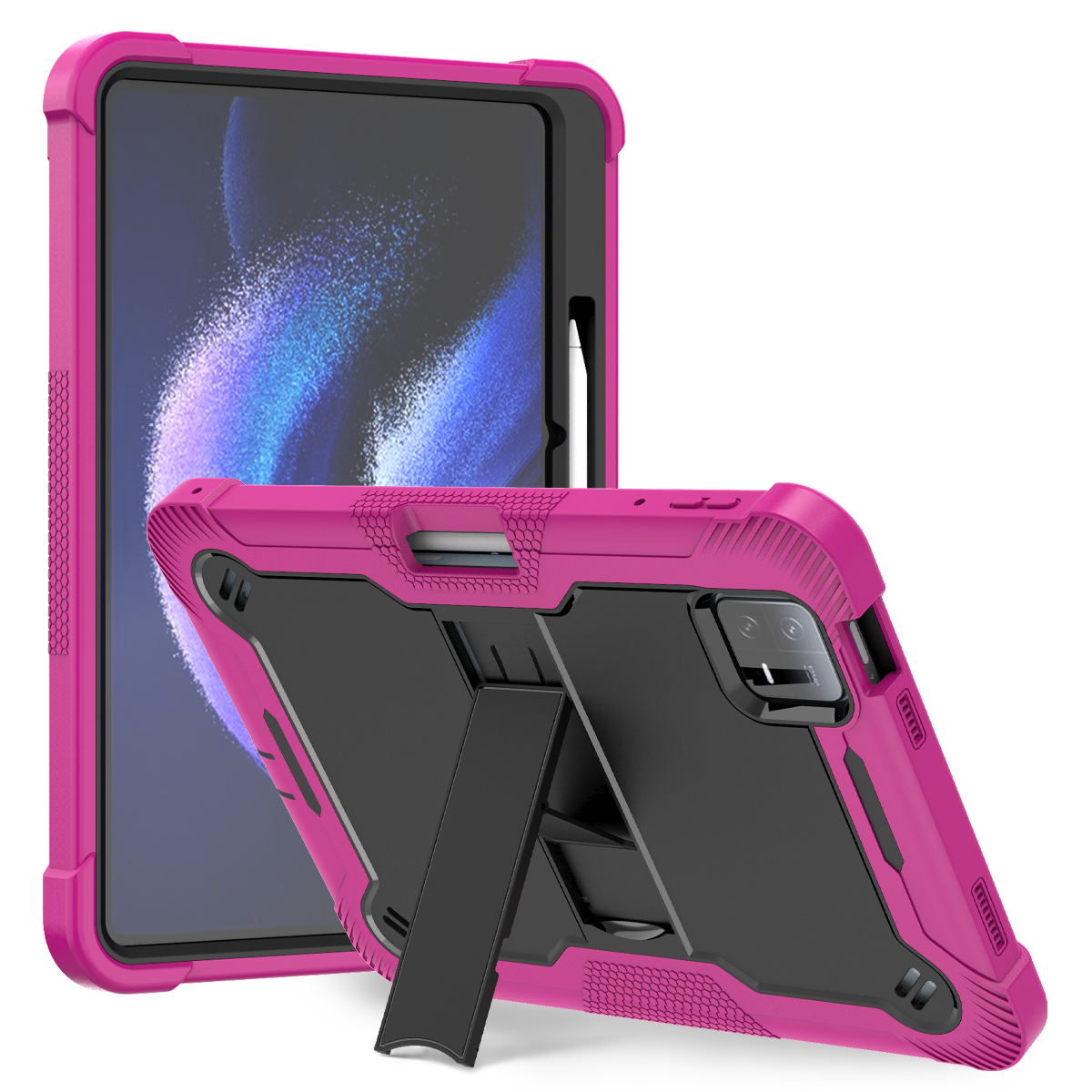 TOZIZO Kid-Friendly Tablet Case for Xiaomi Pad 6/Pro – Rugged Combo Tablet Cover with Kickstand & Stylus Slot