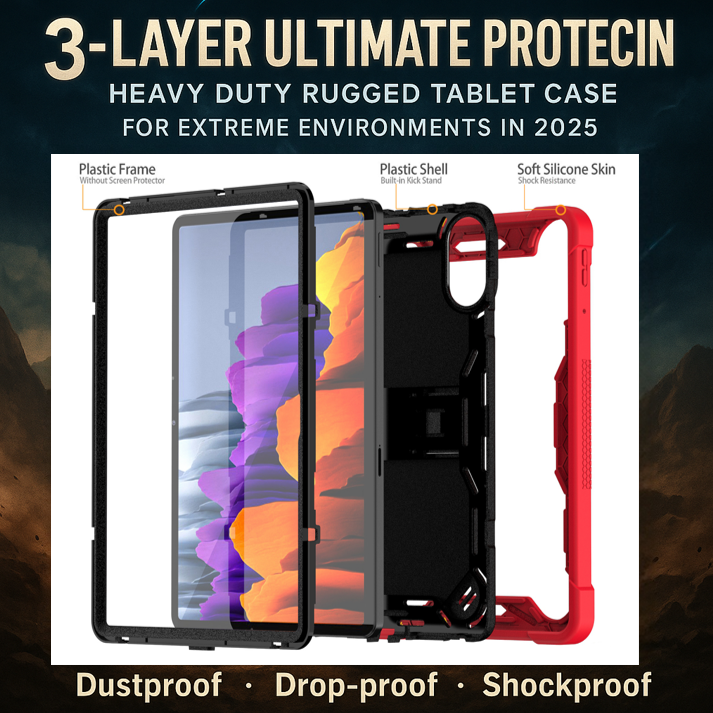 Ultimate Protection: 3 Layers Heavy Duty Rugged Tablet Case for Extreme Environments in 2025