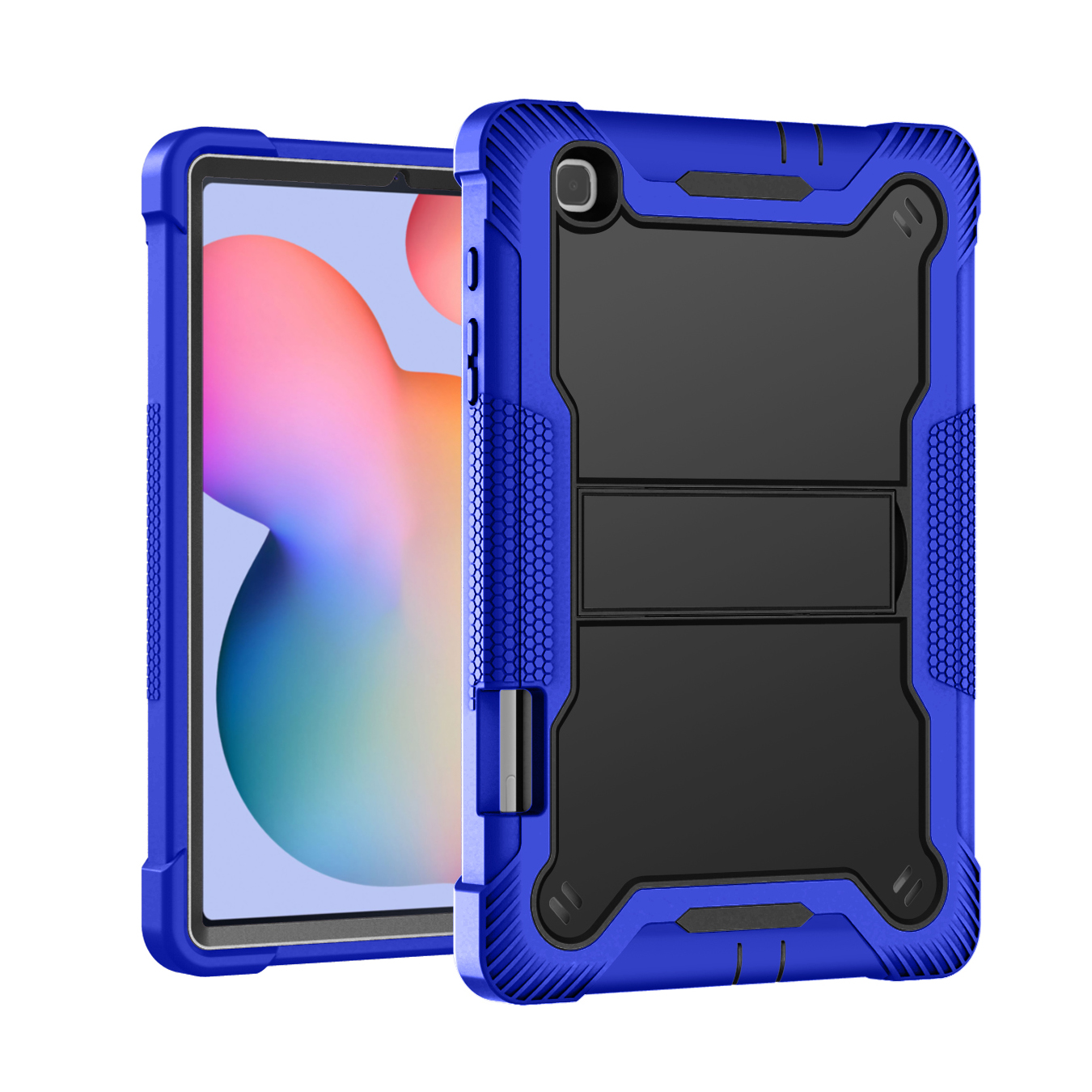 TOZIZO Dark Blue Industrial Case for Samsung Tab S6 Lite | Multi-Angle Stand Cover for Bulk Supply