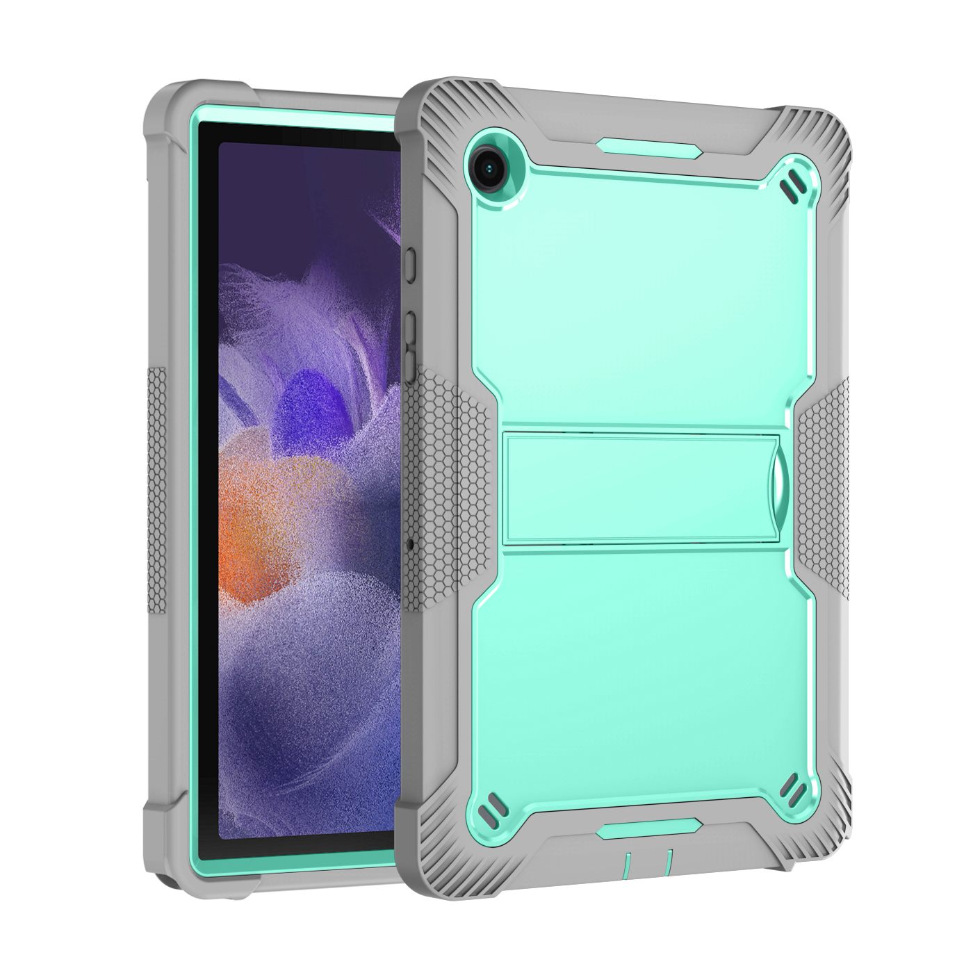 TOZIZO Grey Mint Wholesale Shockproof Case for Samsung Galaxy Tab A8 2021 | Foldable Landscape Stand