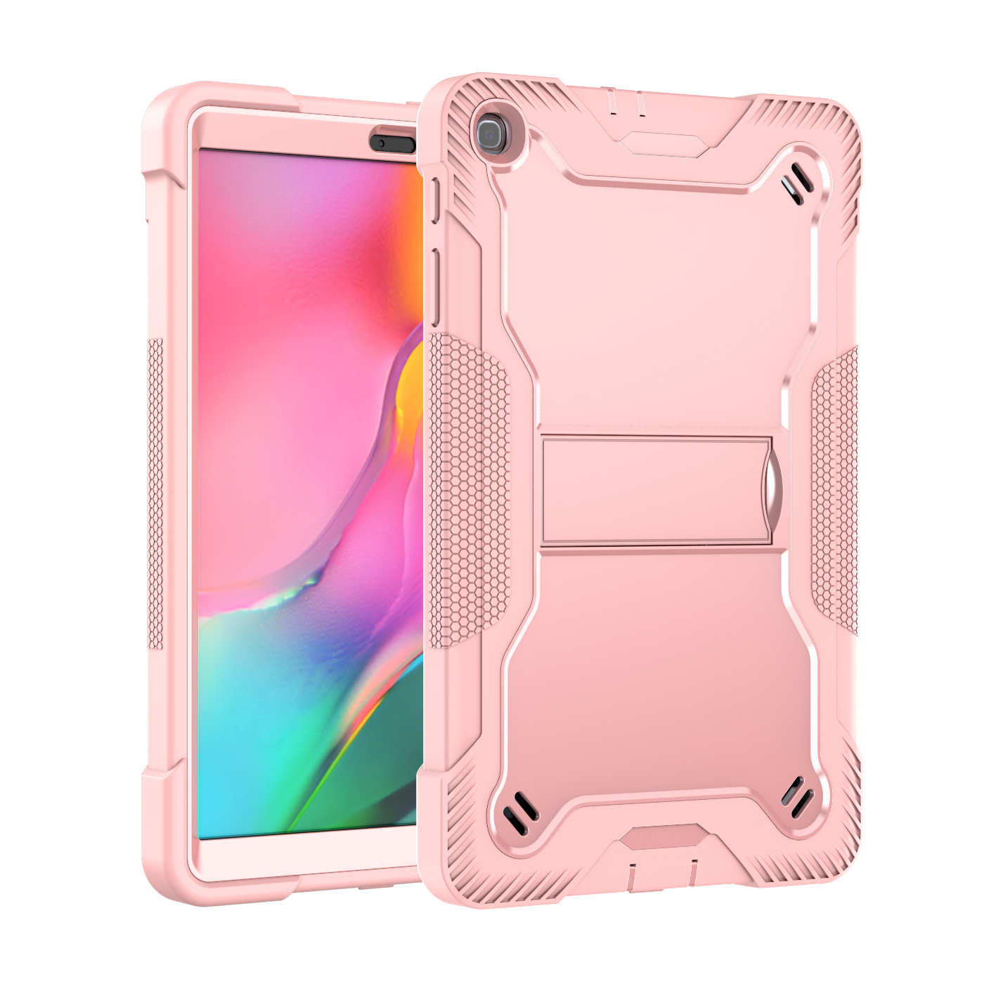 TOZIZO Rose Gold Multi-Angle Stand Case for Samsung Galaxy Tab A 10.1 (2019) | Private Label Wholesale