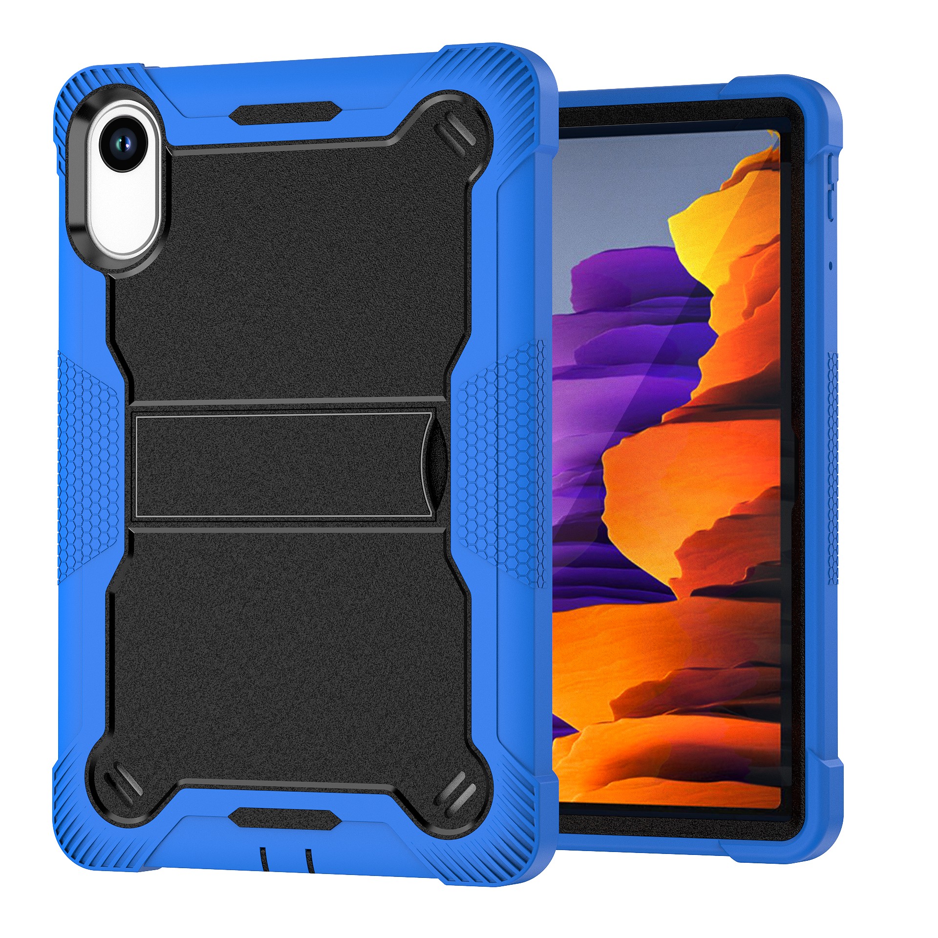 TOZIZO Dark Blue For Redmi Pad 2 Protective Case | Commercial 3-in-1 Anti-Drop PC Silicone Stand Shell