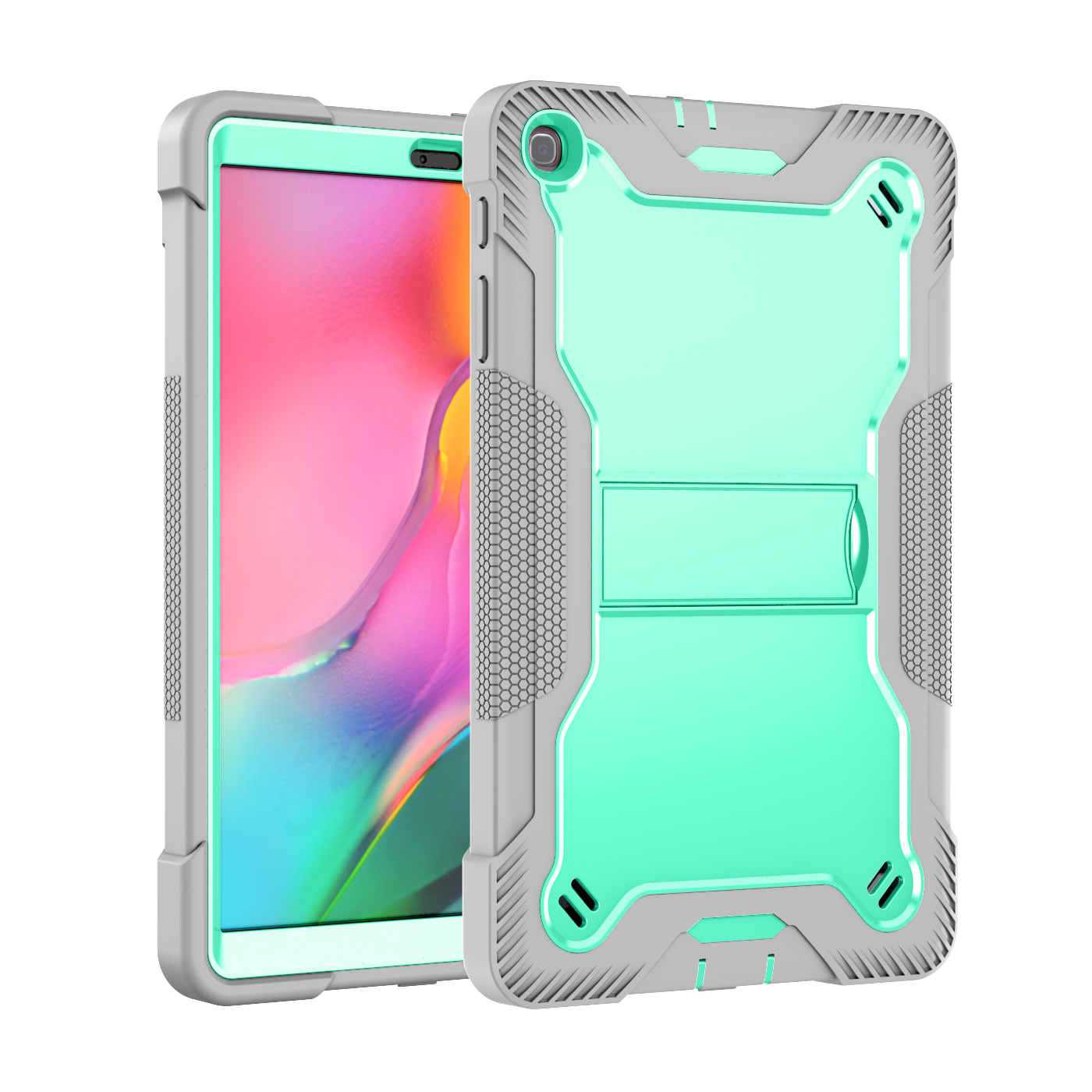 TOZIZO Grey Mint 3-Layer Protective Case for Samsung Galaxy Tab A 10.1 (2019) | Education & Reseller Bulk