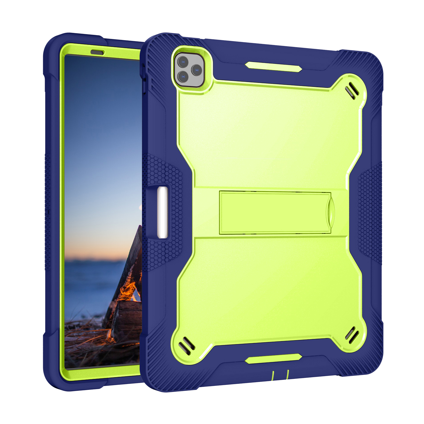 TOZIZO Child-Proof Rugged iPad Pro 12.9 Case - Tough Armor Shockproof Cover (2018-2022)