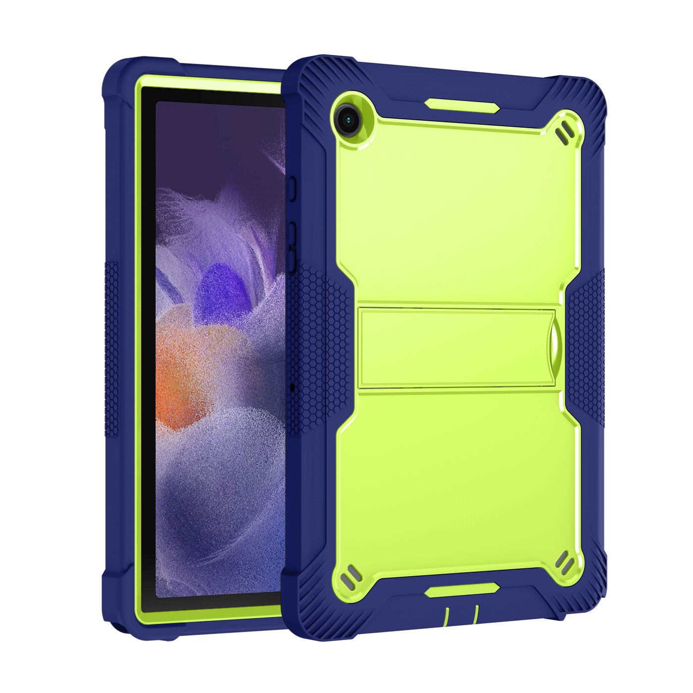 TOZIZO Navy Blue Commercial Tablet Case for Samsung Galaxy Tab A8 2021 | Dust-Resistant Shockproof Stand Cover