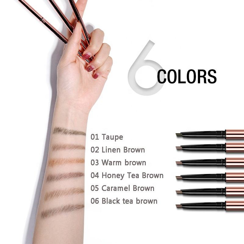 Private Label Eyebrow Pencil Manufacturer with Dual Ended Spoolie