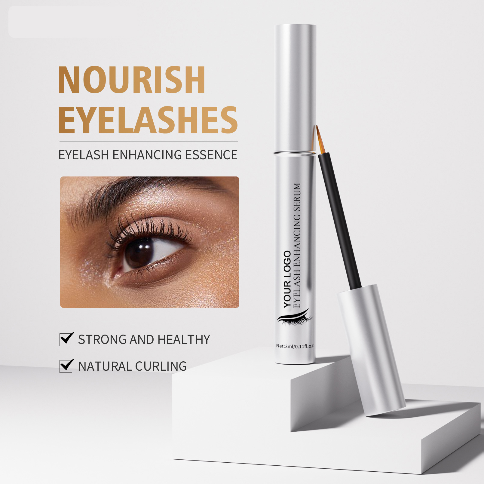 Eyelash Enhancing Serum – Strengthening & Natural Curl Formula