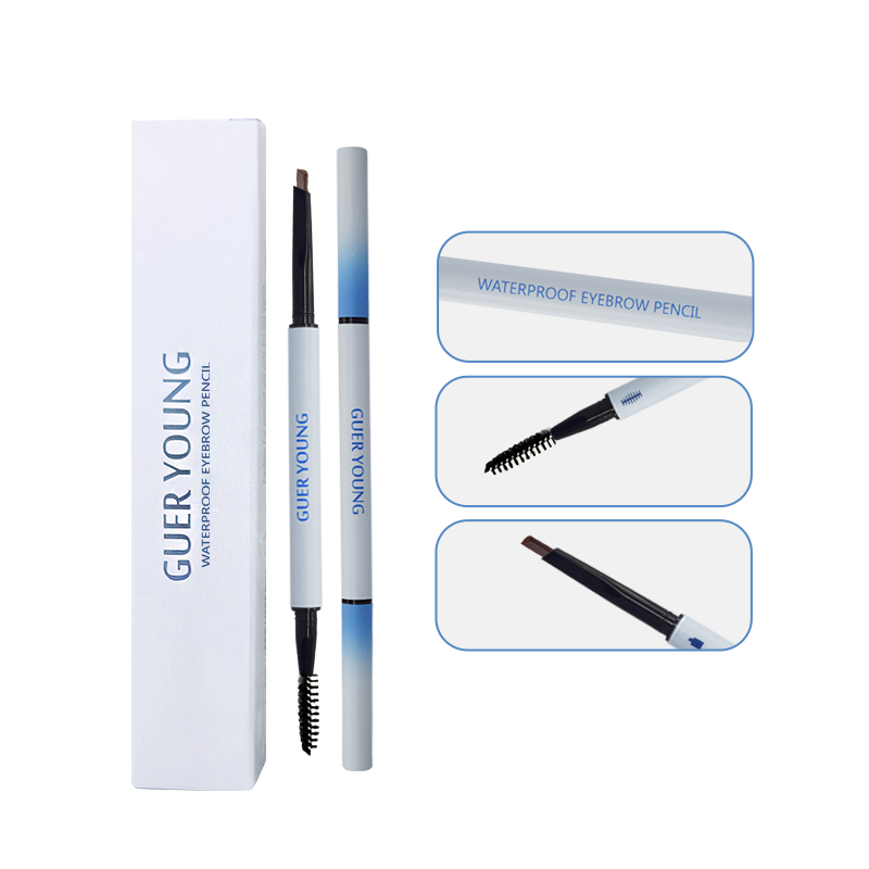 Waterproof Eyebrow Pencil OEM Manufacturer with Angled Tip Spoolie Brush