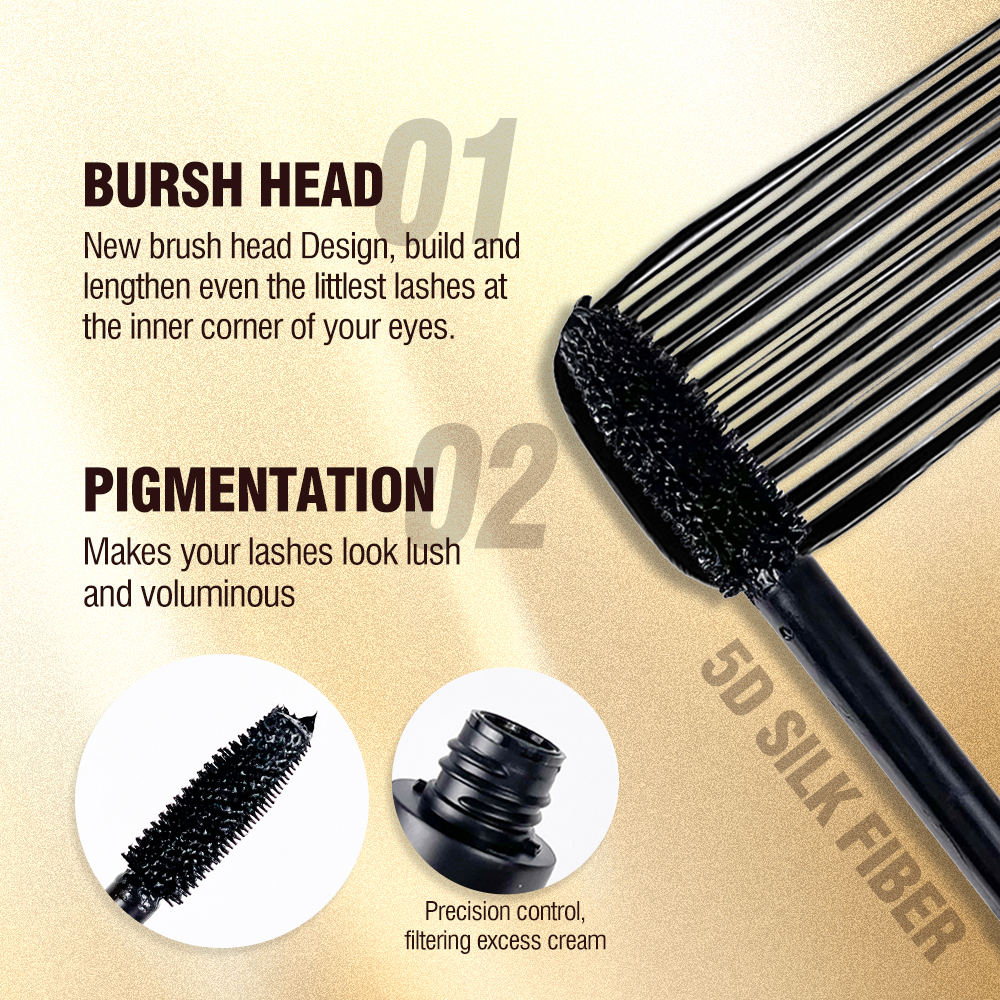 Volumizing Waterproof Mascara – Long Lasting Lifted Lash Definition