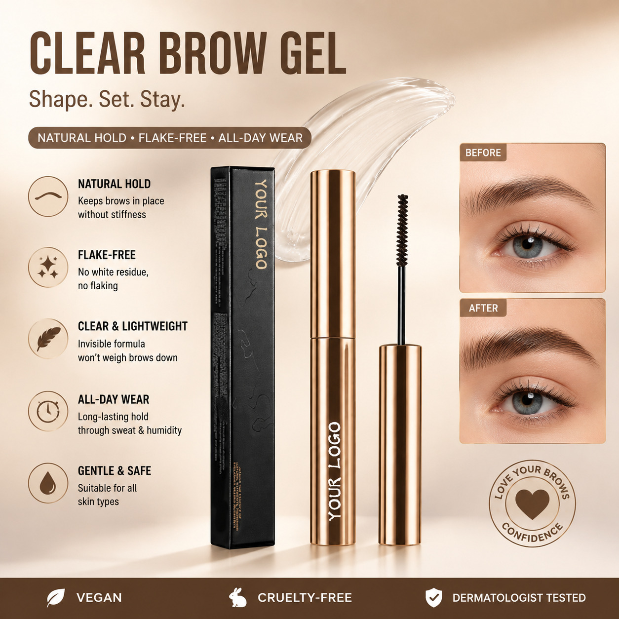 Rose Gold Precise Micro Mascara - Long Lasting Waterproof Eyelash Mascara Wholesale