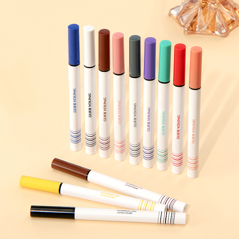 12-Color Waterproof Matte Eyeliner Pens – Long-Lasting Smooth Fine Tip Set