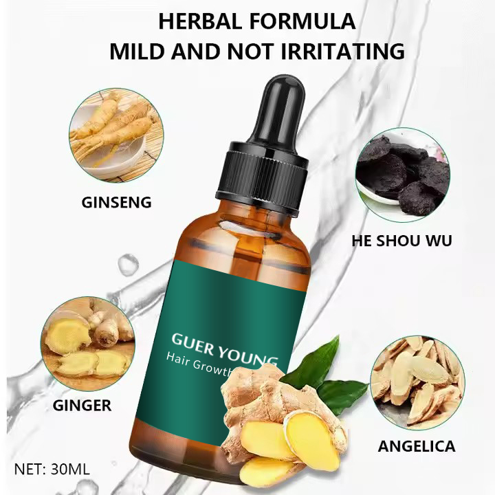 Ginger Hair Growth Serum – Herbal Scalp Treatment for Stronger, Thicker Hair