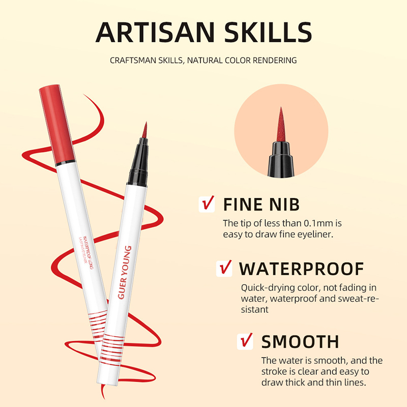 12-Color Waterproof Matte Eyeliner Pens – Long-Lasting Smooth Fine Tip Set