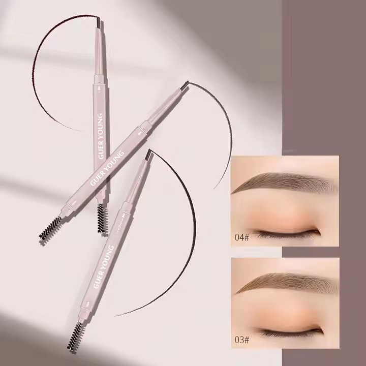 Dual-Ended Waterproof Eyebrow Pencil – Precise Shaping & Natural Coloring