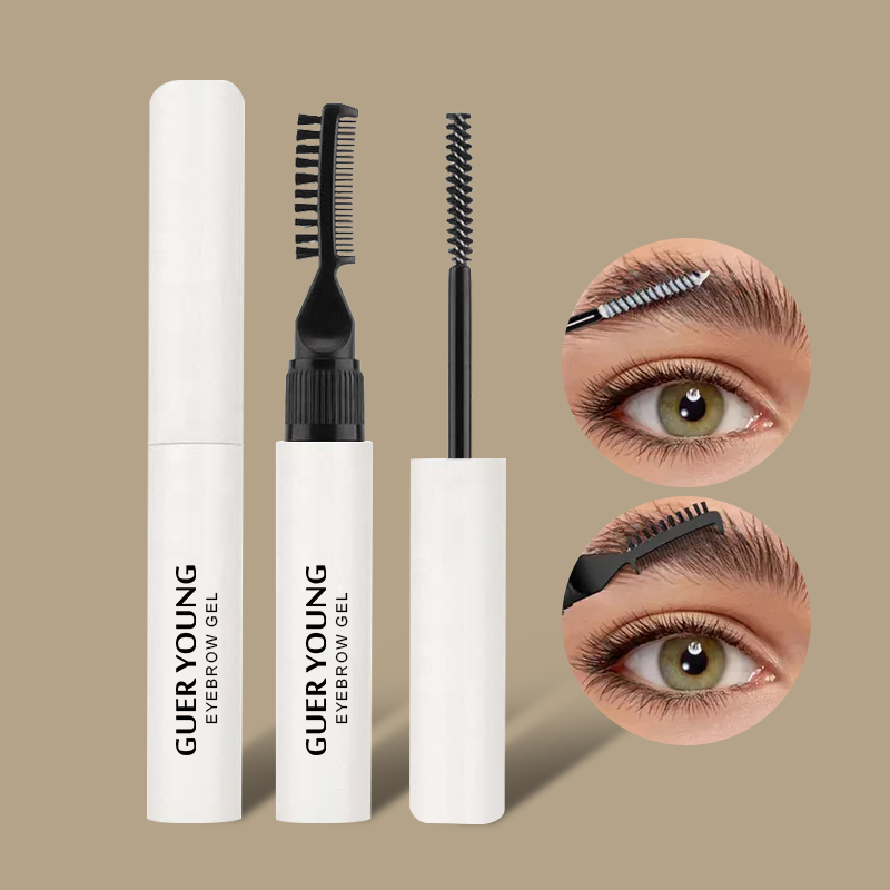 Dual-Ended Brow Gel Tube – Spoolie & Comb Applicator Packaging