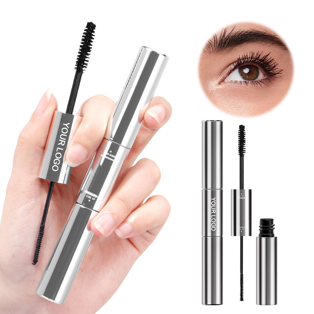 2-in-1 Waterproof Curling Mascara with Dual Brush – Long & Voluminous Lashes
