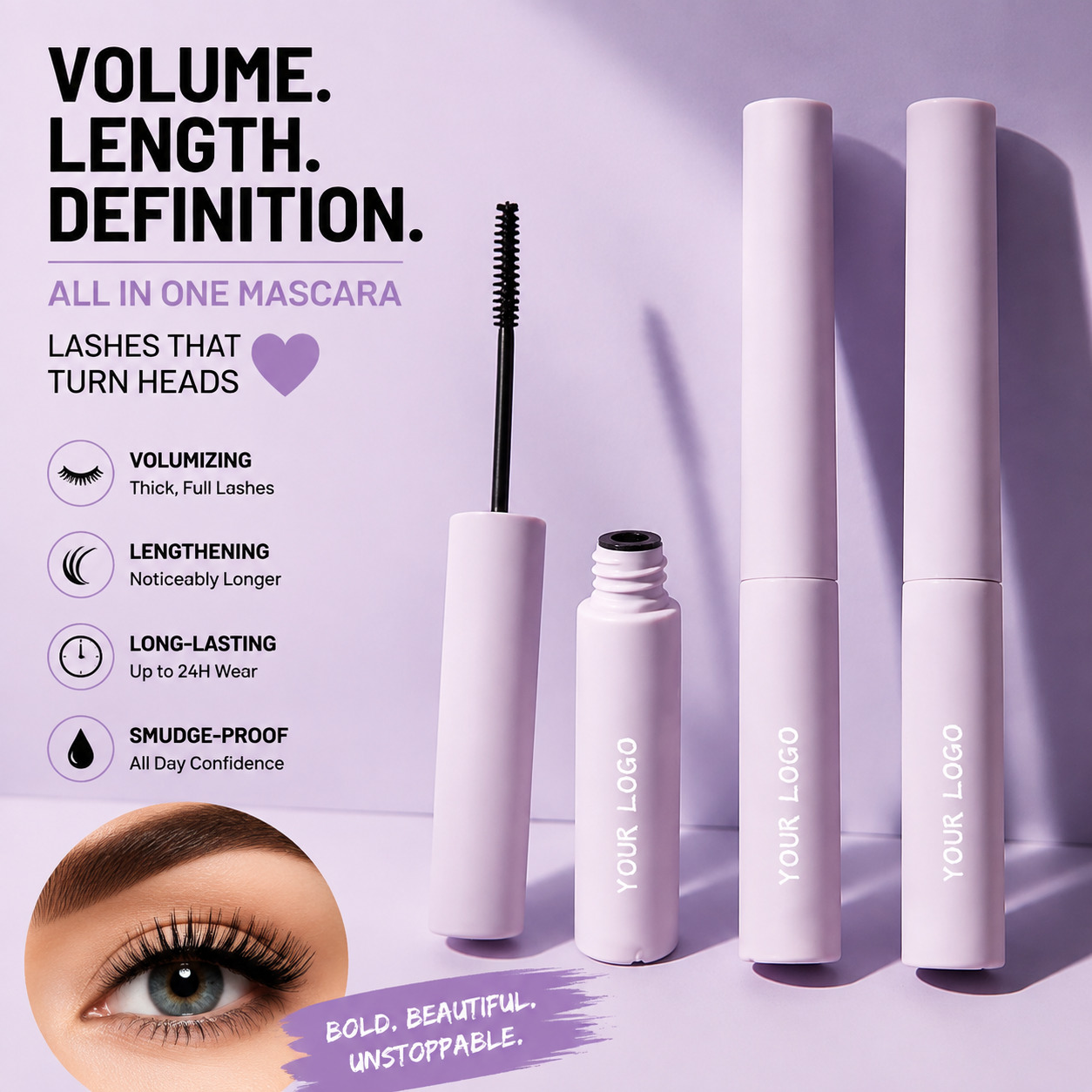 Matte Lilac All-In-One Mascara - Private Label