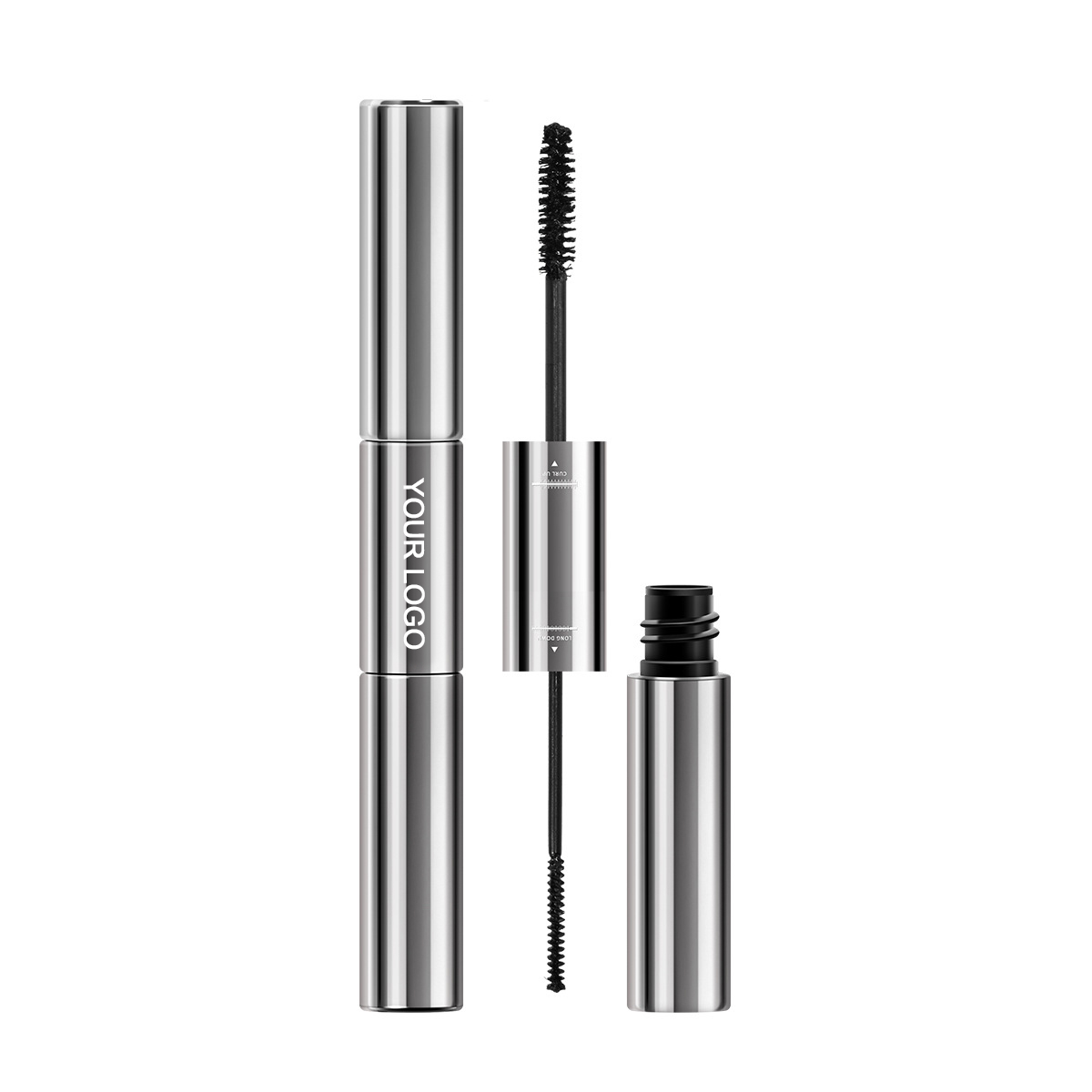 2-in-1 Waterproof Curling Mascara with Dual Brush – Long & Voluminous Lashes