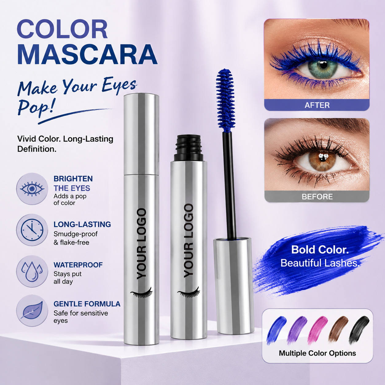 Silver Tube Colored Mascara – Lengthening & Volumizing Lash Tint