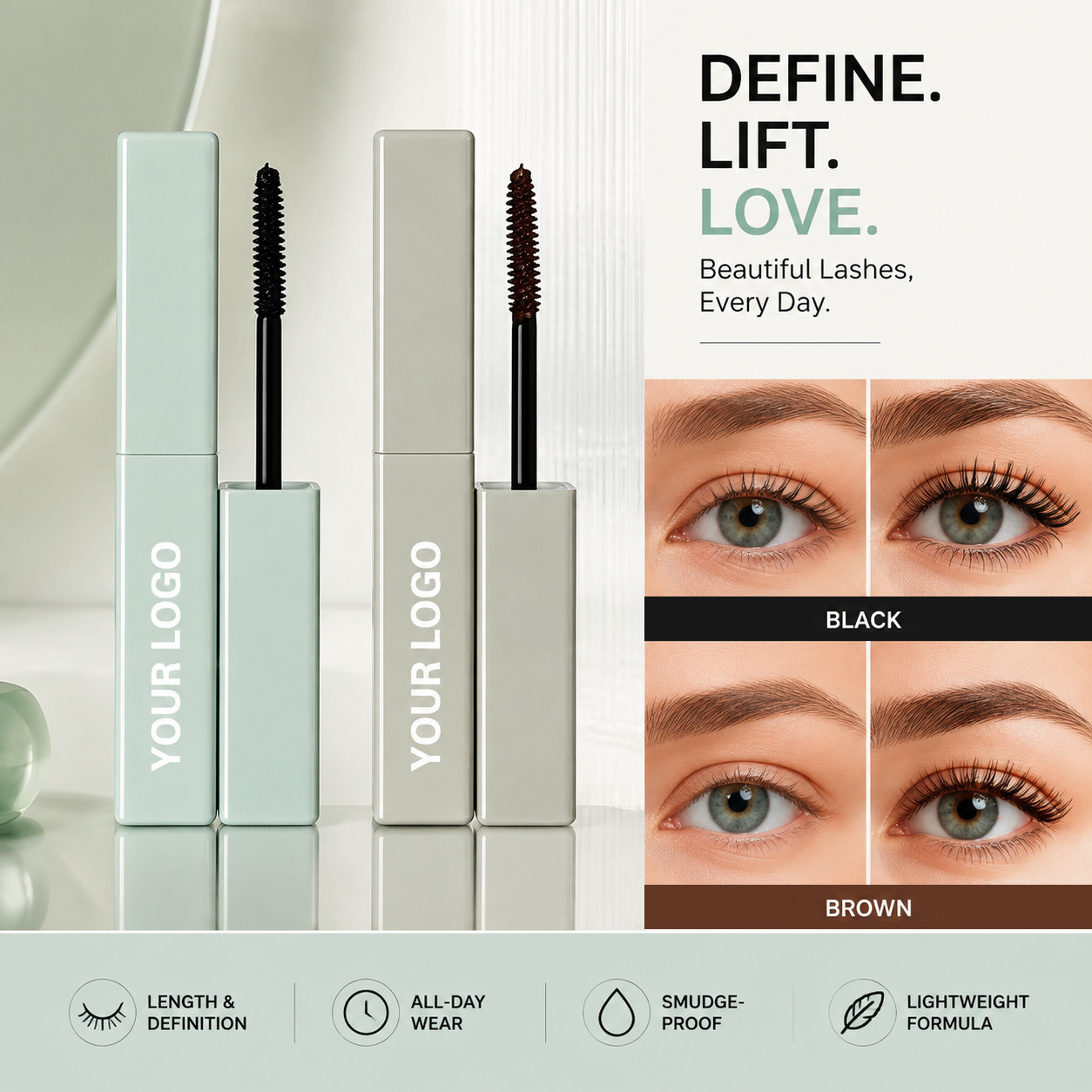 Private Label Waterproof Mascara – Custom Black & Brown Mascara Manufacturer