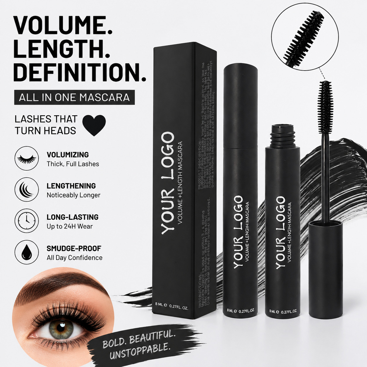 Private Label Volumizing Mascara-OEM ODM Lengthening Mascara