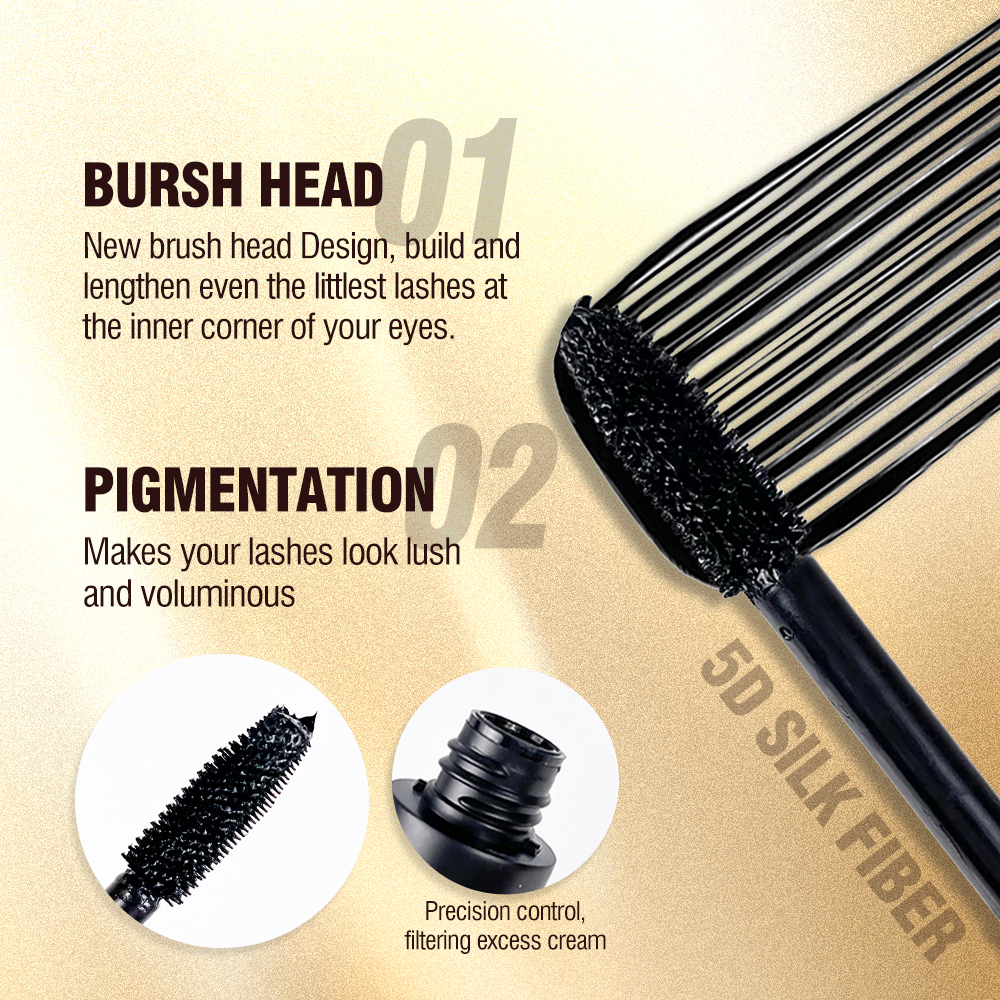 Waterproof Volumizing Lash Mascara – Vegan Eyelash Mascara for Long-Lasting Wear