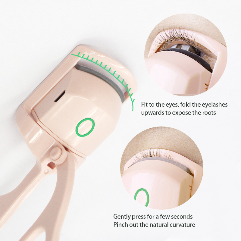 Heated Eyelash Curler, Fast Heat up Within 5s, 24 Hours Long Lasting, Rechargeable Electric Eyelash Curler, Temperature Control, Safe Anti-Burn Eyelash Curlers, Quick Natural Curling Eye Lashes