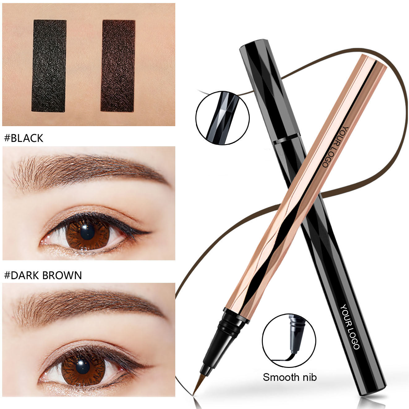 Waterproof Liquid Eyeliner Pen for Precise Winged Eye Makeup