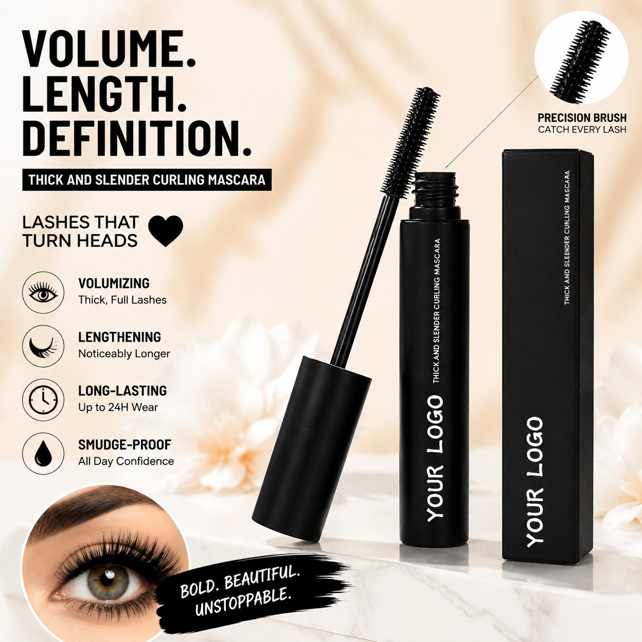 Private Label Volumizing & Curling Mascara – Custom Wholesale Mascara Manufacturer