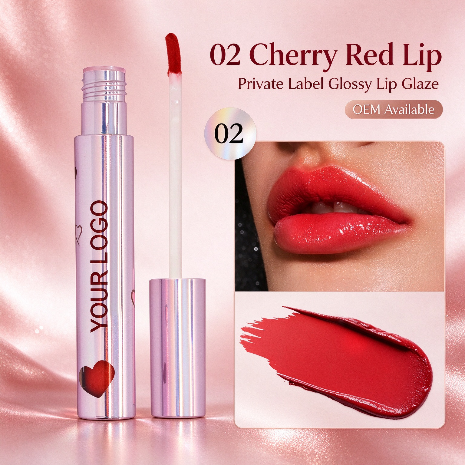 Heart-shaped Waterproof Matte Lip Gloss