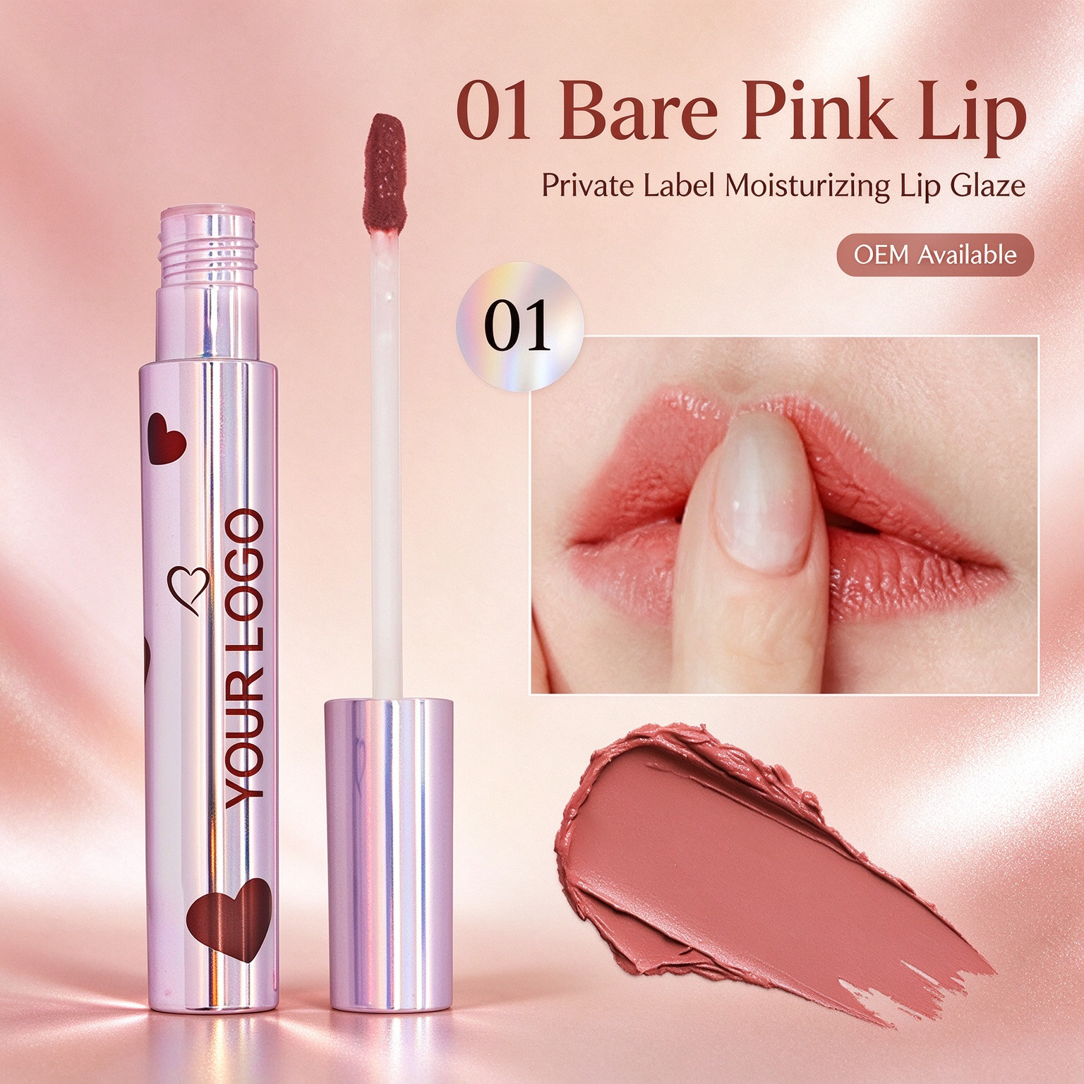 Heart-shaped Waterproof Matte Lip Gloss