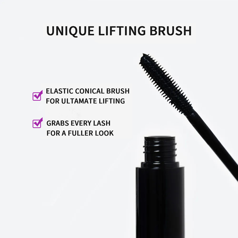 Volumizing Mascara with Tapered Silicone Brush for Fuller Defined Lashes