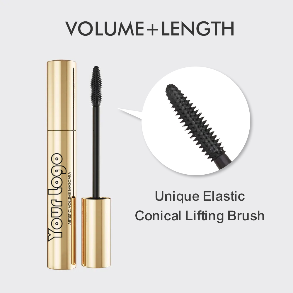 Volume Mascara with Precision Lash Brush for Fuller Dramatic Eyes