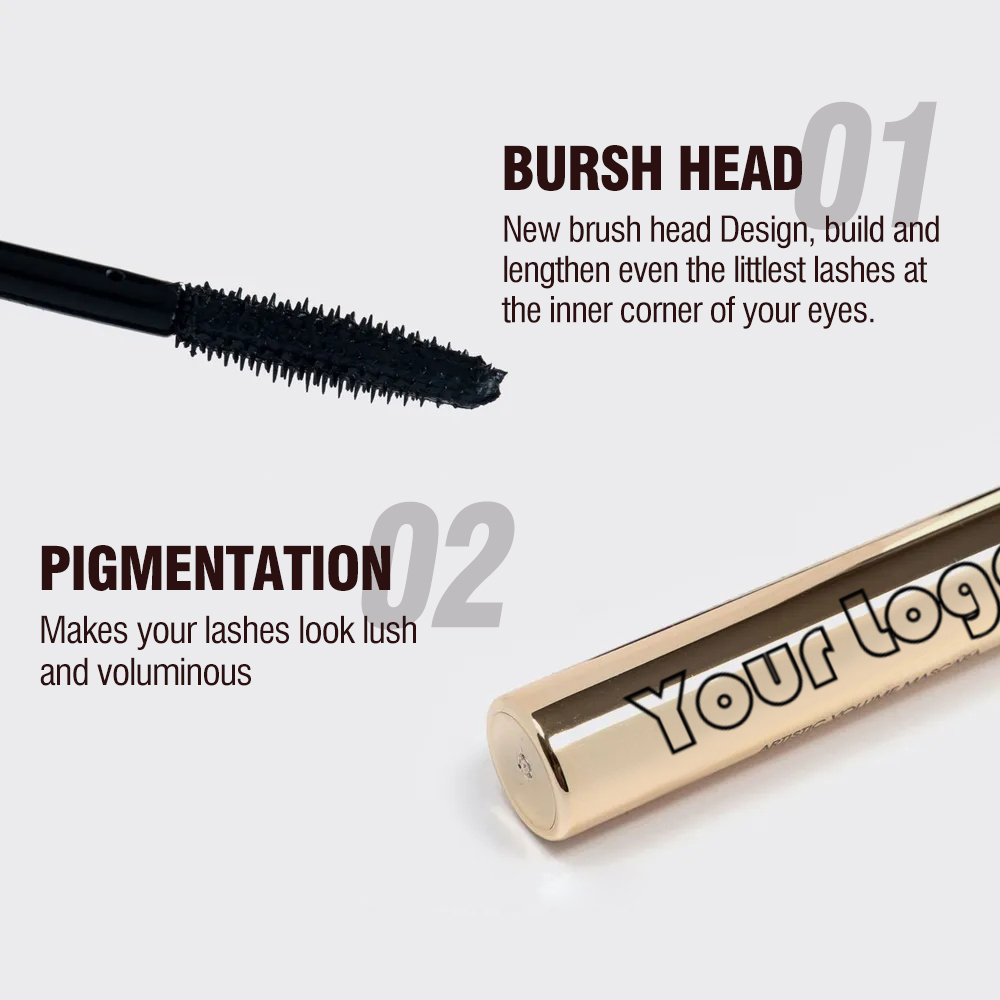 Volume Mascara with Precision Lash Brush for Fuller Dramatic Eyes