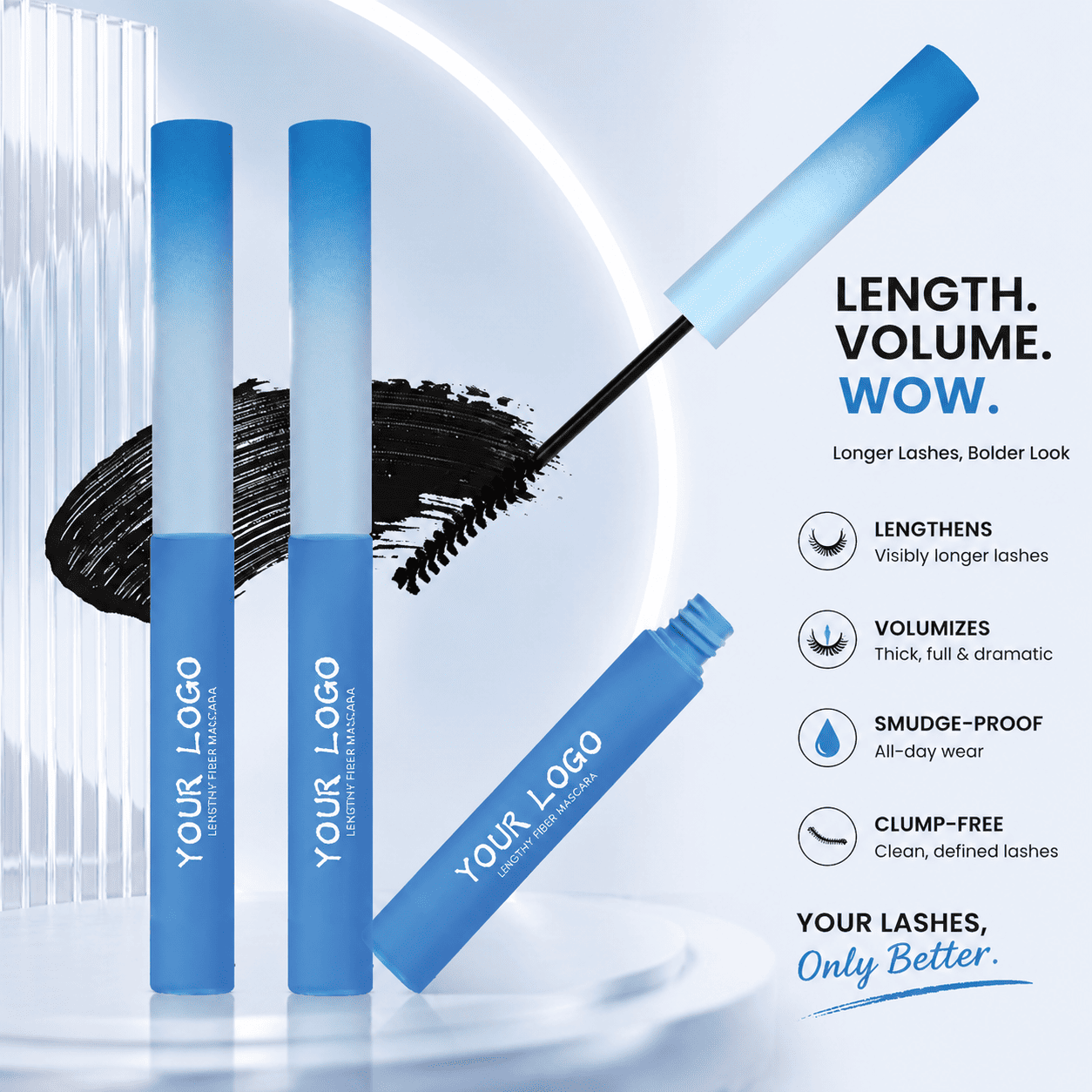 Lengthening Fiber Mascara – Waterproof Defined Natural Lashes