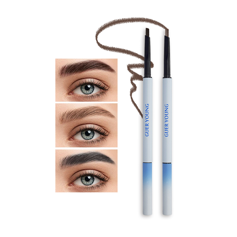 Waterproof Eyebrow Pencil OEM Manufacturer with Angled Tip Spoolie Brush