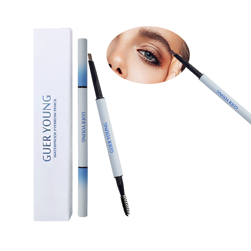 Waterproof Eyebrow Pencil OEM Manufacturer with Angled Tip Spoolie Brush