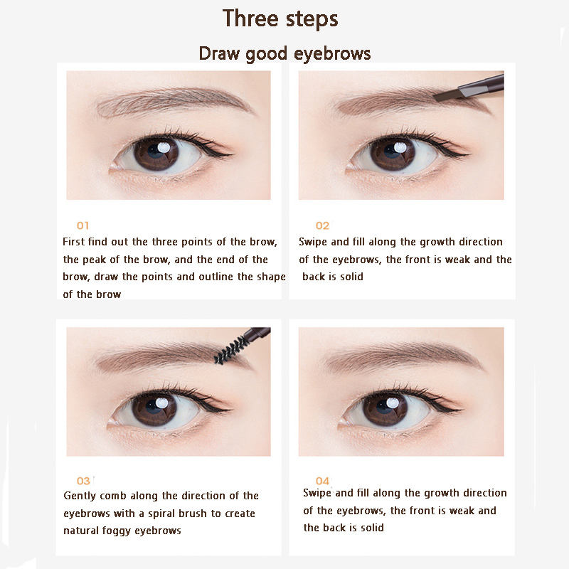 Private Label Eyebrow Pencil Manufacturer with Dual Ended Spoolie