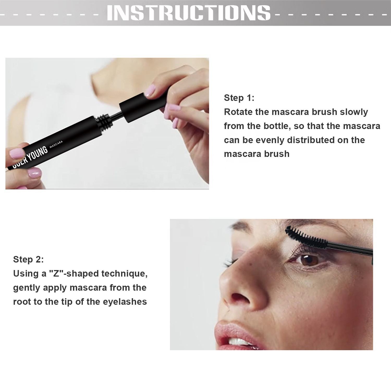Custom Silver Mascara Tubes with Brush - Private Label Empty Mascara Packaging for Cosmetic Brands