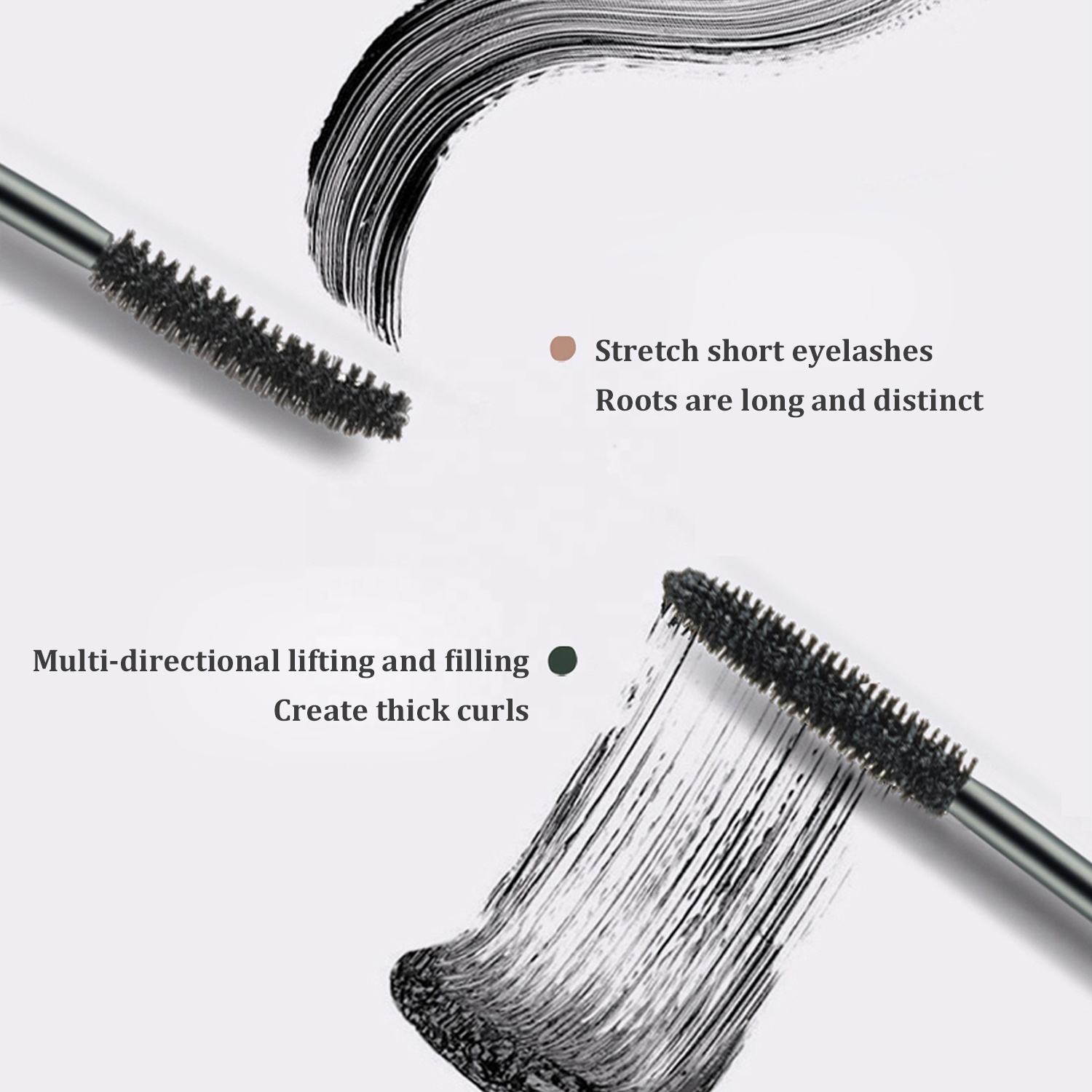 Custom Silver Mascara Tubes with Brush - Private Label Empty Mascara Packaging for Cosmetic Brands