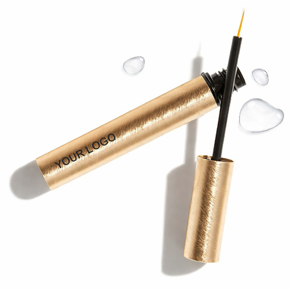 Eyelash Growth Serum & Lash Enhancing Serum – Elegant Gold Tube for Premium Beauty Brands