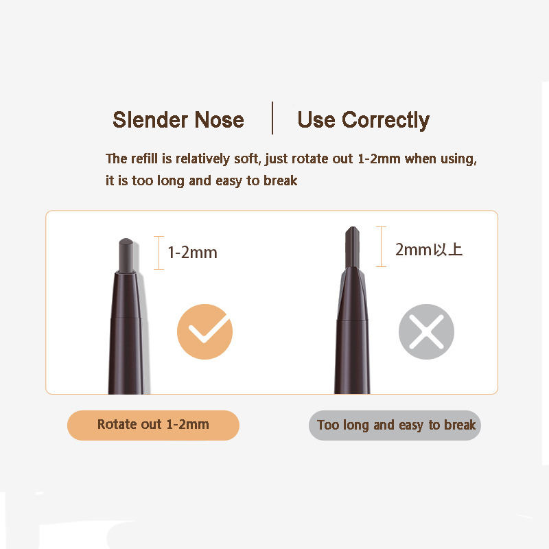 Private Label Eyebrow Pencil Manufacturer with Dual Ended Spoolie