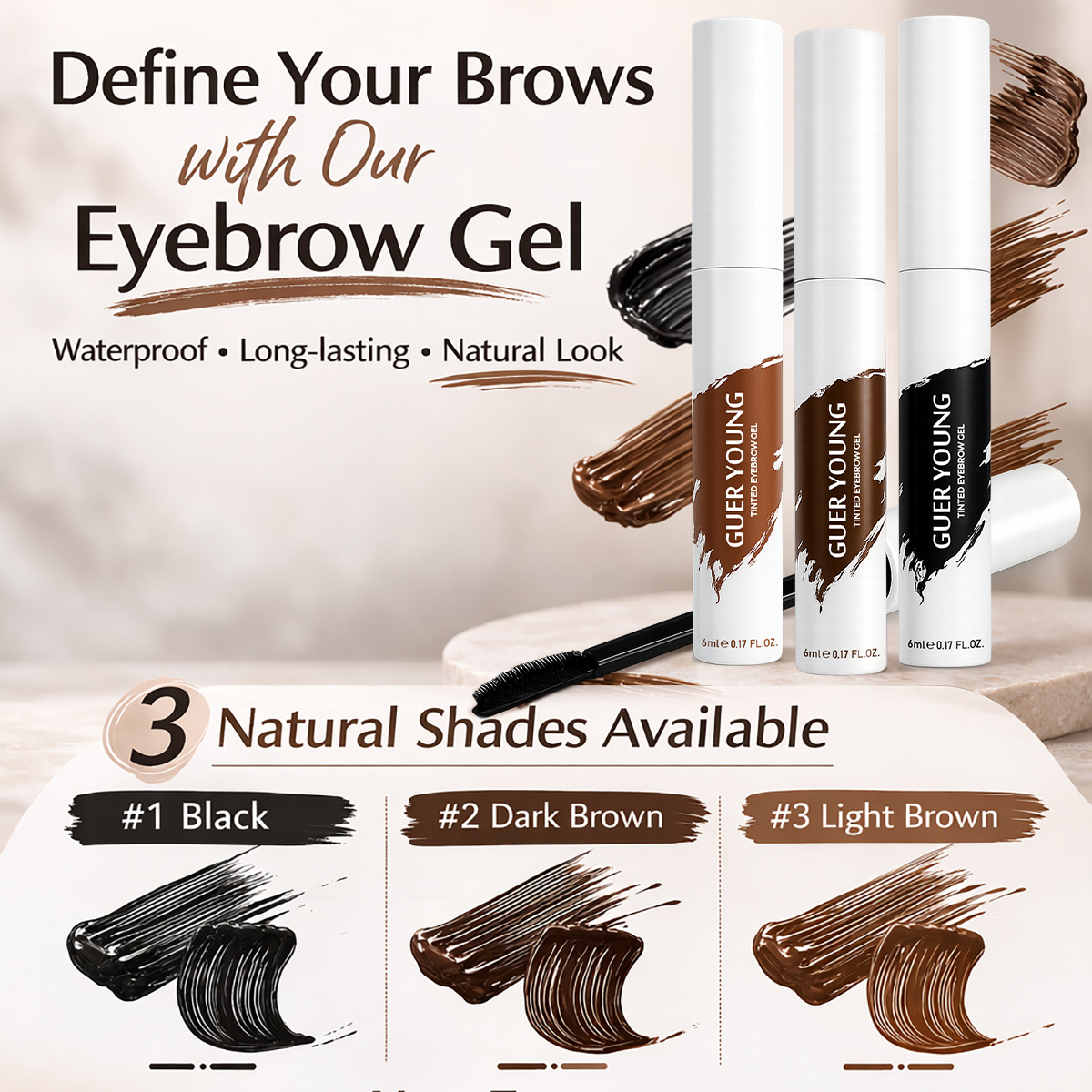 Private Label Tinted Eyebrow Gel OEM Manufacturer Waterproof Natural Brow Mascara