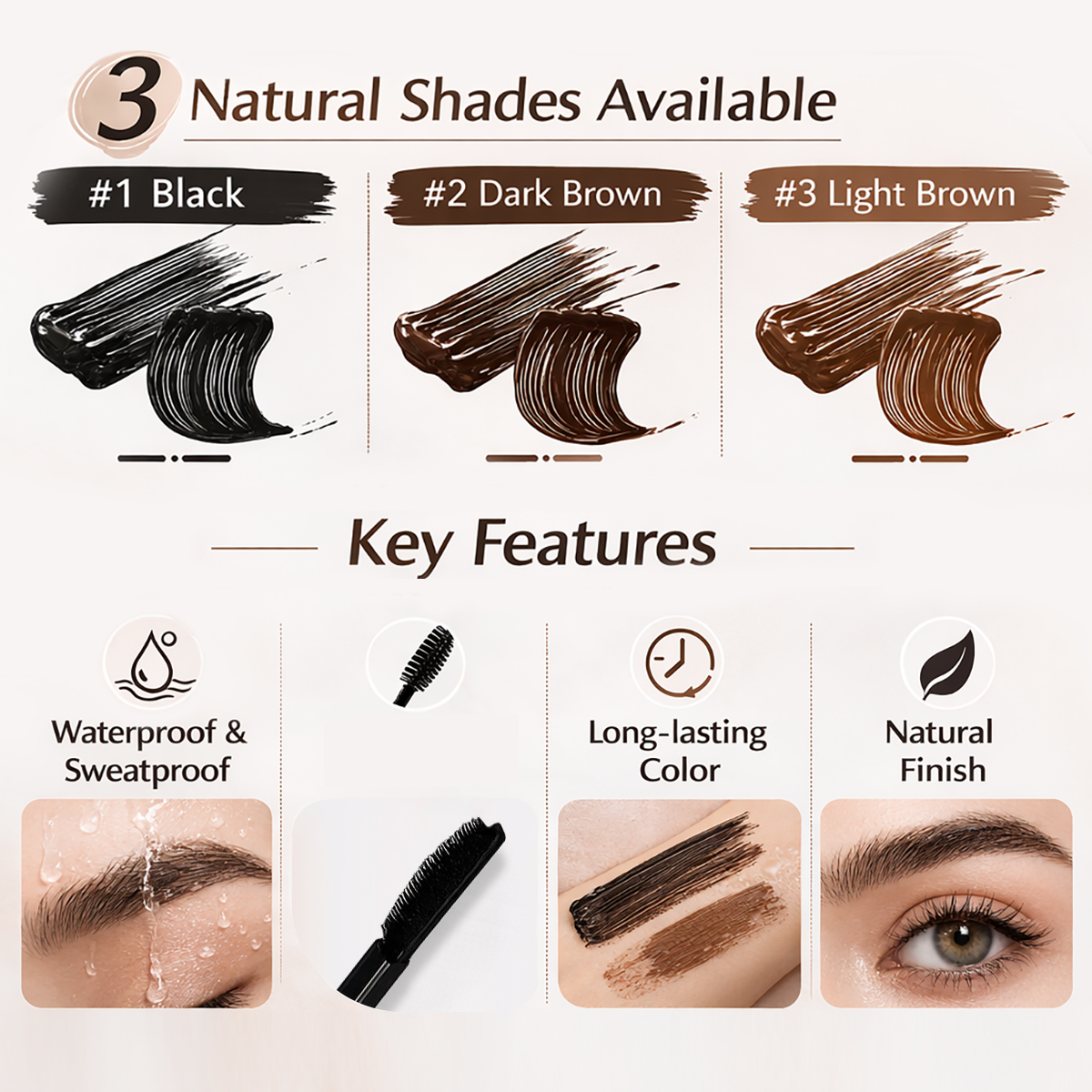 Private Label Tinted Eyebrow Gel OEM Manufacturer Waterproof Natural Brow Mascara