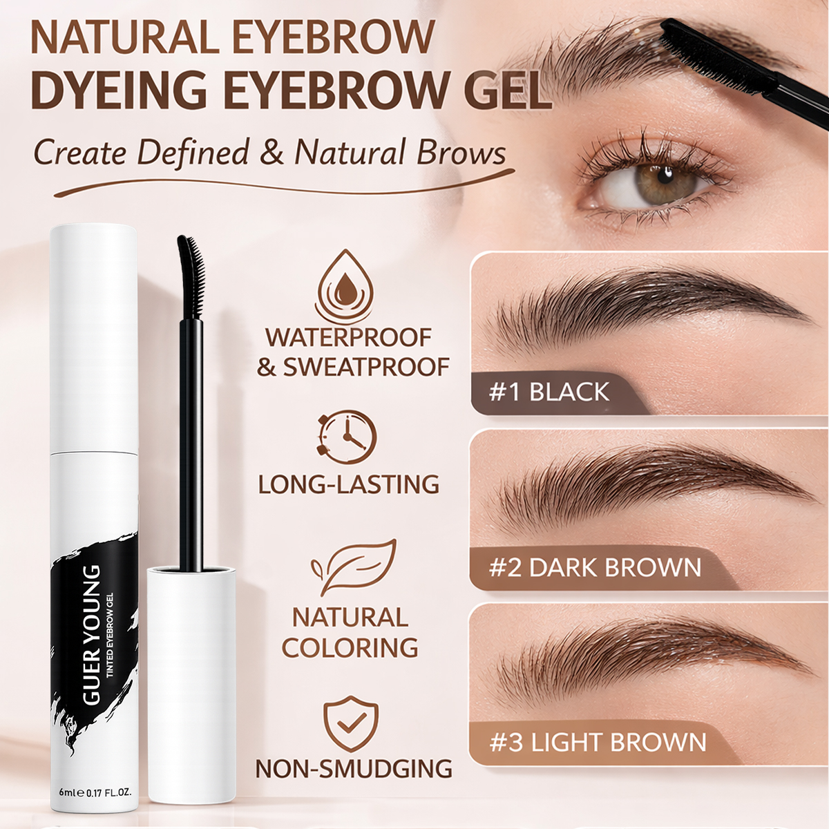 Private Label Tinted Eyebrow Gel OEM Manufacturer Waterproof Natural Brow Mascara
