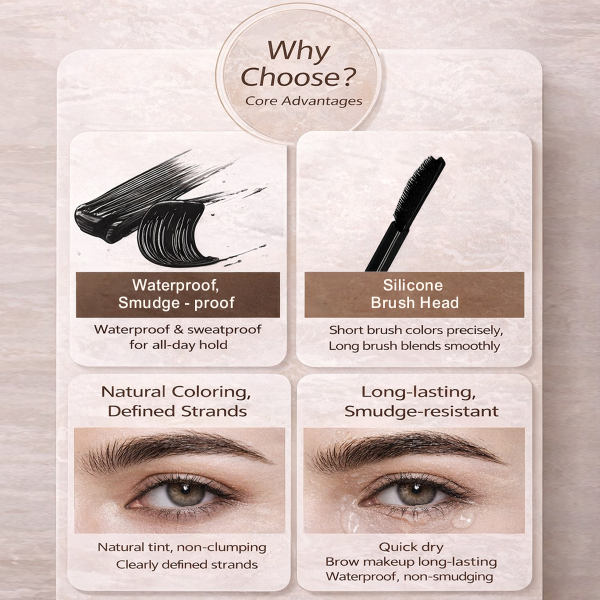 Private Label Tinted Eyebrow Gel OEM Manufacturer Waterproof Natural Brow Mascara