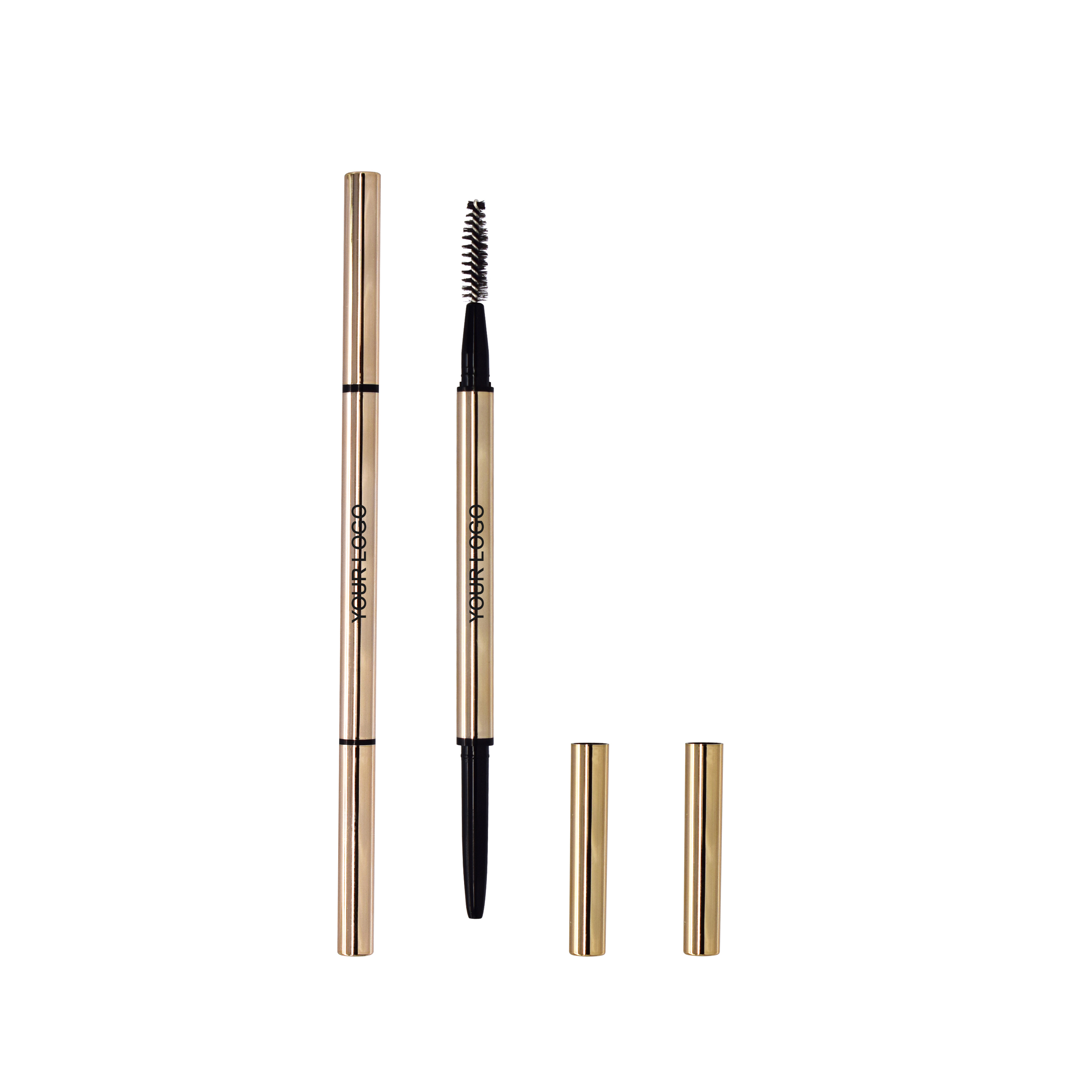 Waterproof Eyebrow Pencil with Fine Tip Spoolie Brush