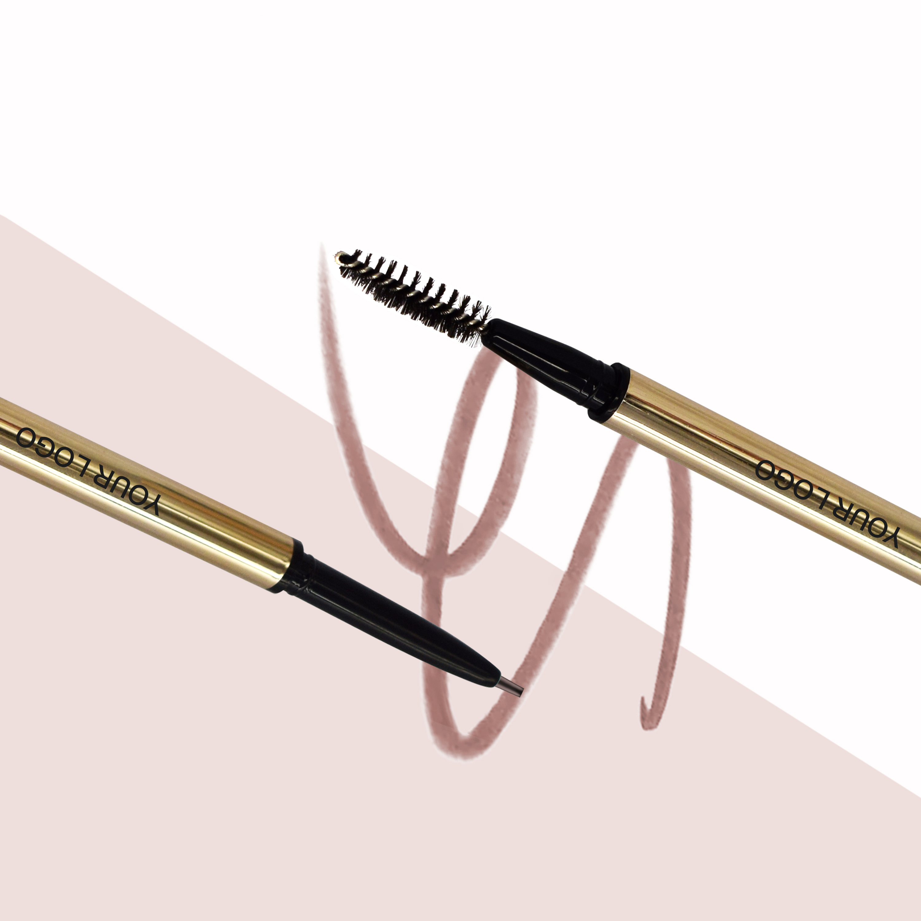 Waterproof Eyebrow Pencil with Fine Tip Spoolie Brush